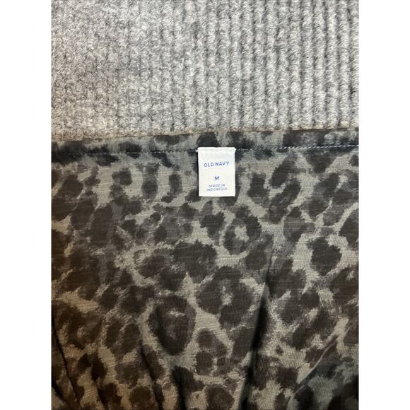 Old Navy Womens Animal Print Midi Dress Size Medium Sleeveless Elastic Waist - Picture 8 of 9